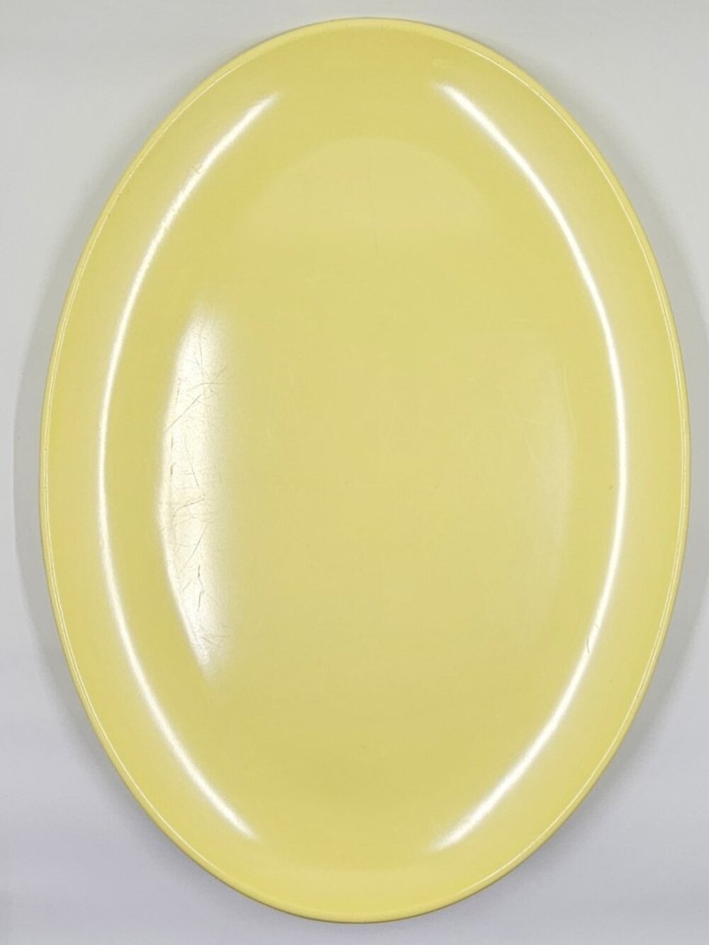 MCM Watertown Lifetime Ware Pastel Yellow Serving Platter